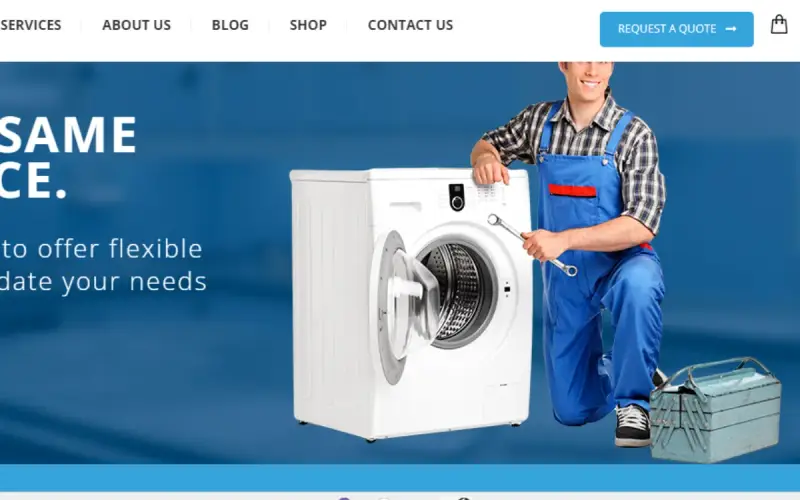 Washing Machine Repair Website Design results